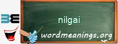 WordMeaning blackboard for nilgai